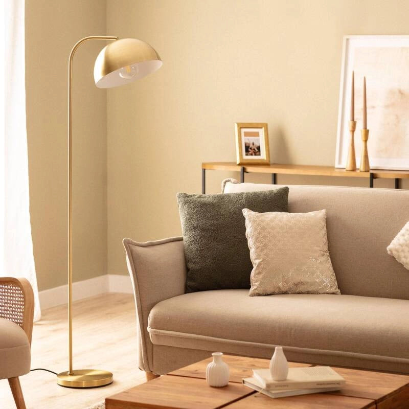 Lámpara de Pie | Diseño Premium | Metal y Cristal Elegante