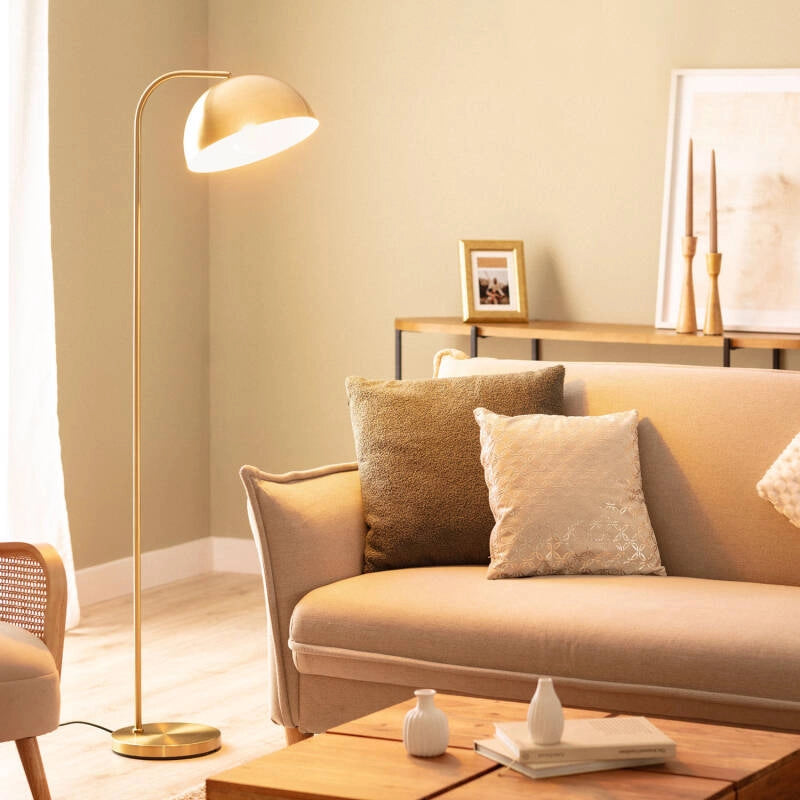 Lámpara de Pie | Diseño Premium | Metal y Cristal Elegante