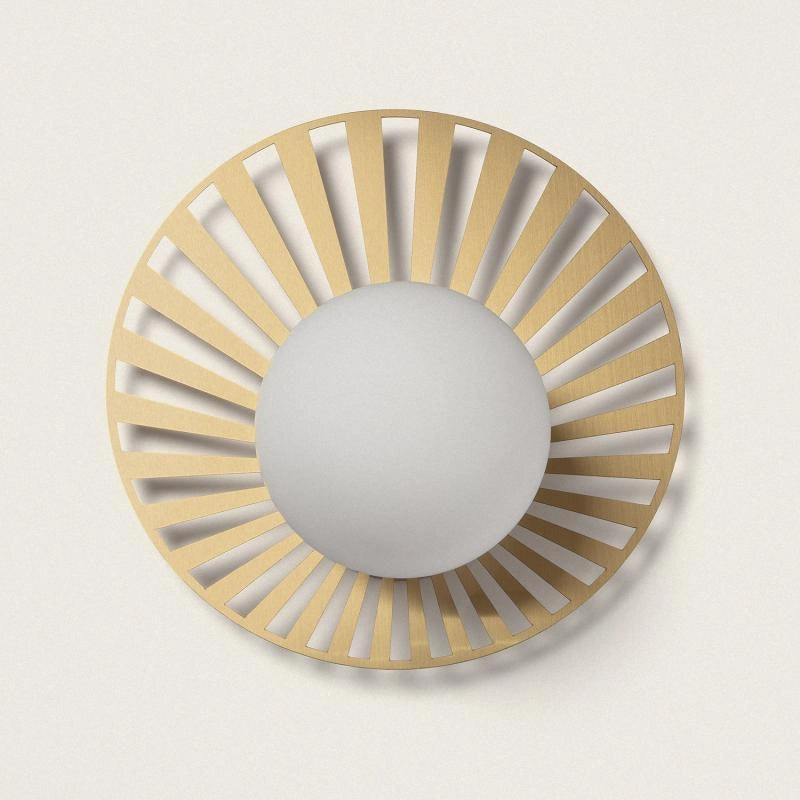 Lámpara de Pared | Art Decó Moderno | Cristal Opalino Dorado