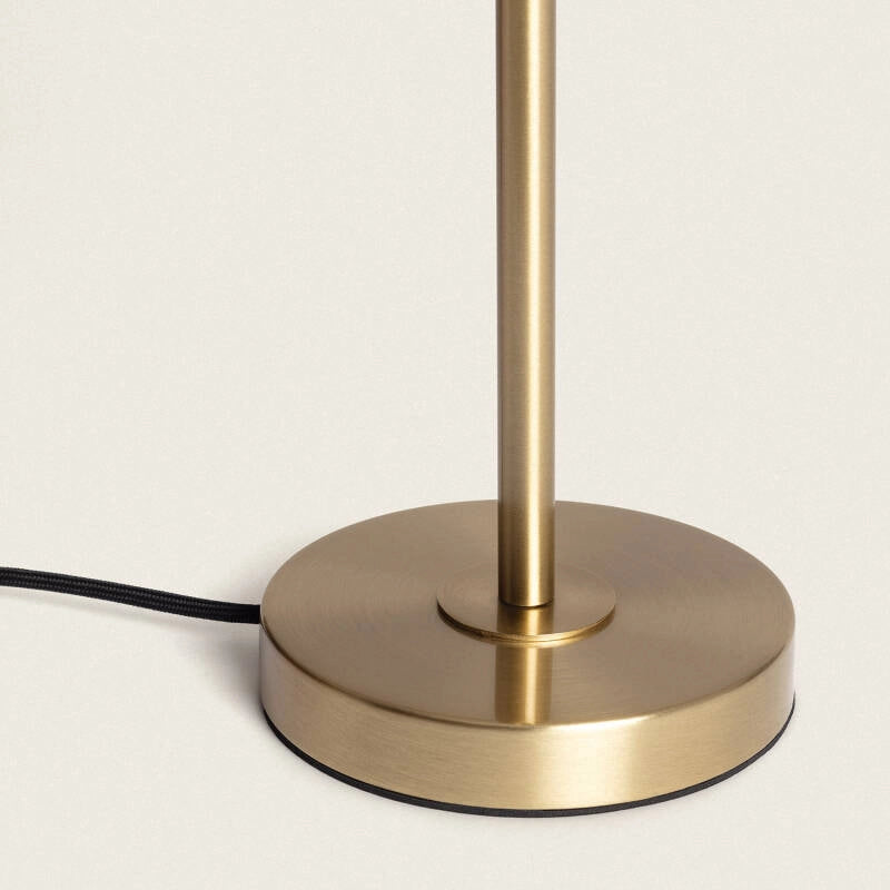 LÁMPARA DE MESA DE DISEÑO PREMIUM, COLECCIÓN MOON 2. Metal y Cristal.