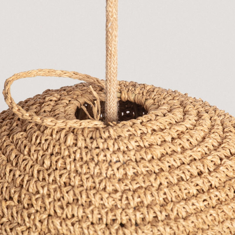 LÁMPARA COLGANTE CANGGU, ELABORADA A MANO CON RAFIA NATURAL
