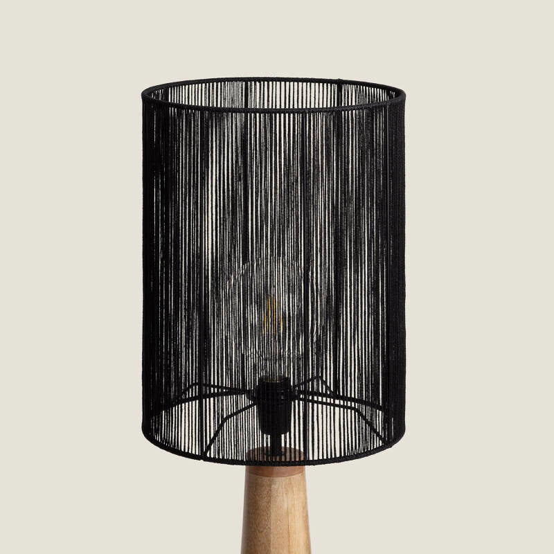 LÁMPARA DE PIE BALI, ELABORADA A MANO CON MADERA NATURAL