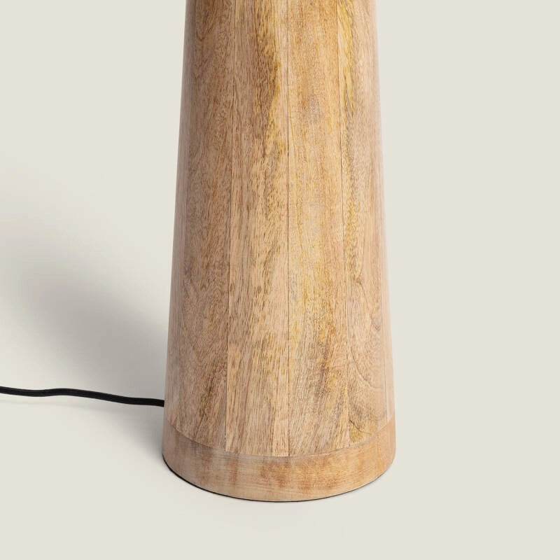 LÁMPARA DE PIE BALI, ELABORADA A MANO CON MADERA NATURAL