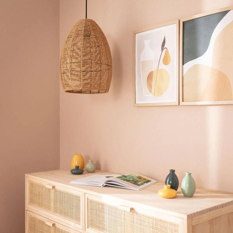 Lámpara Colgante Mahalo de Papel Trenzado | Elaborada a Mano