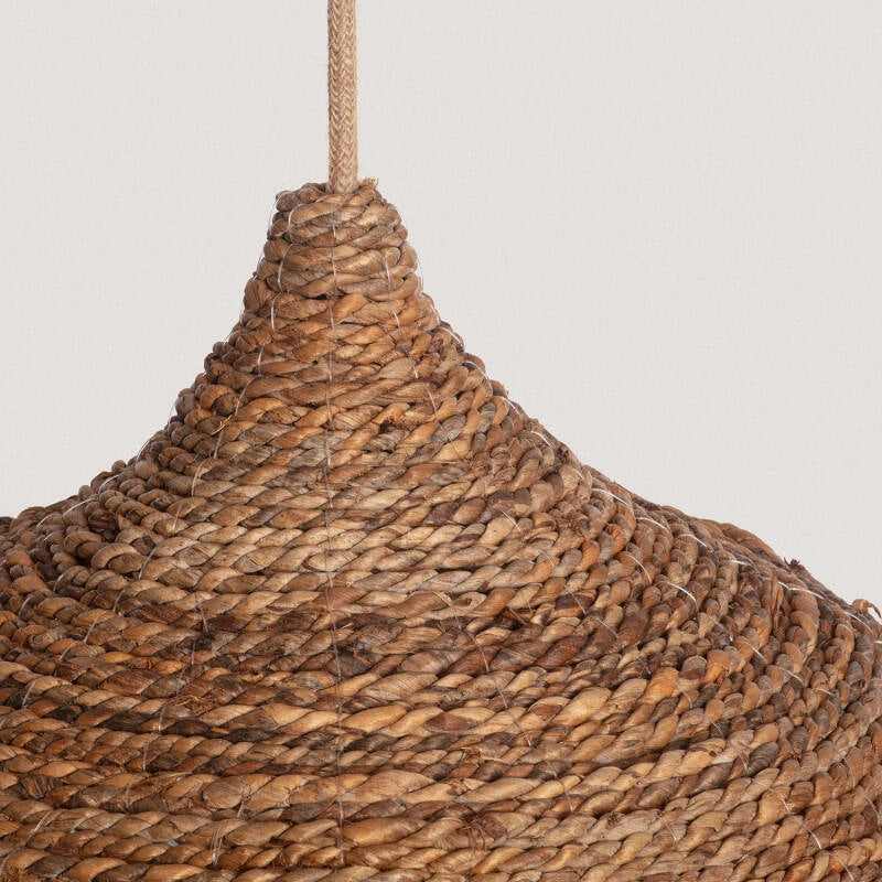 Lámpara Colgante de Ratán y Ramio Natural | Elaborada a Mano