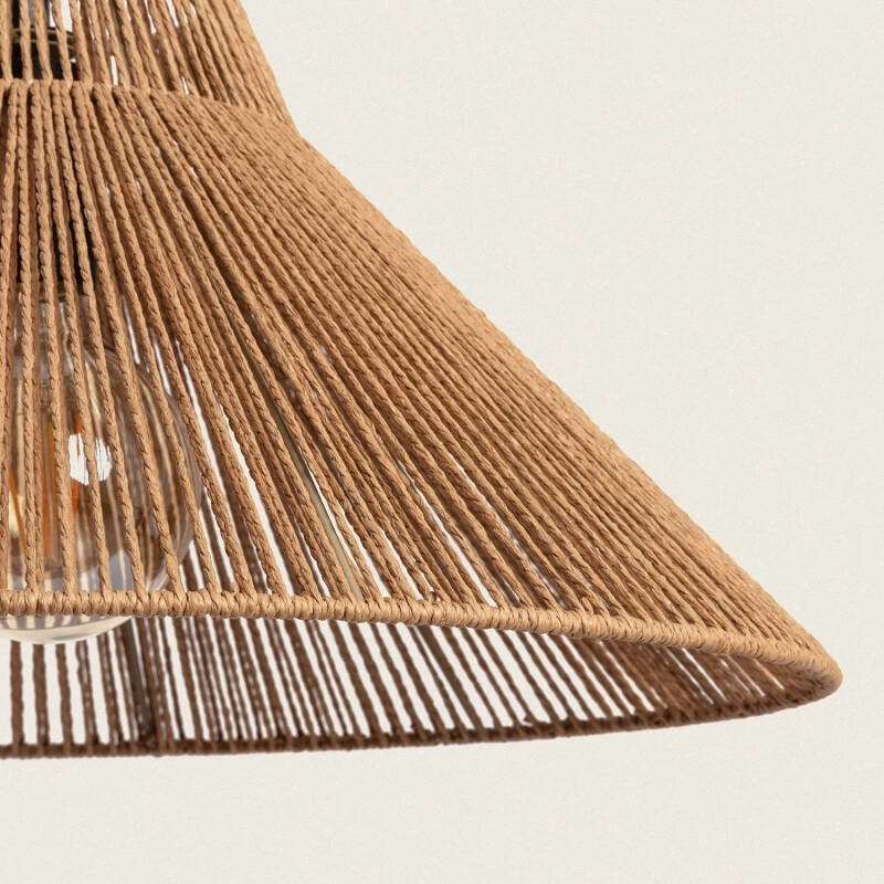Lámpara de Pie Chandra Pantalla Artesanal de Cuerda Natural