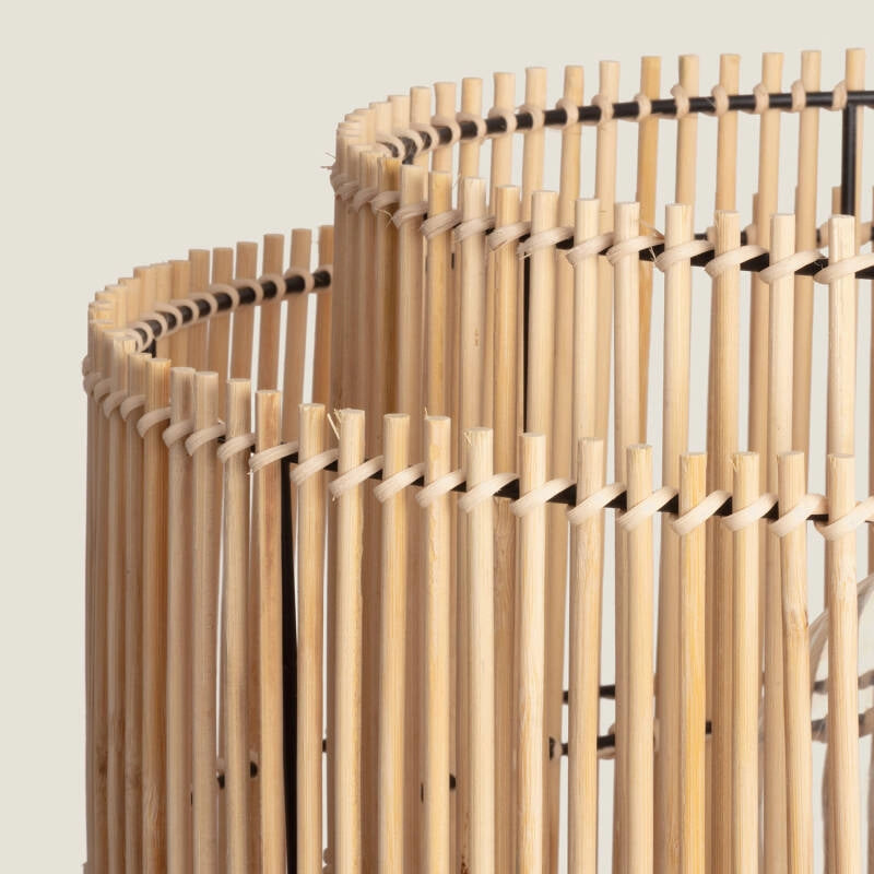 Lámpara de Pie Bambú Natural | Diseño Artesanal y Ecológico