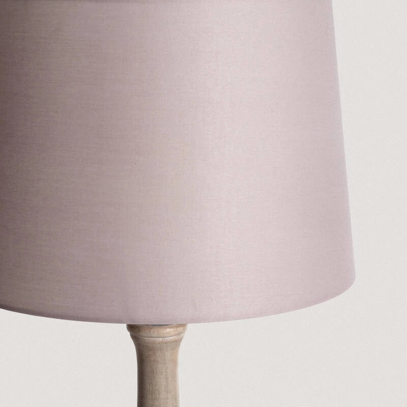 Lámpara de Mesa Wimar de Madera de Mango Natural | Artesanal