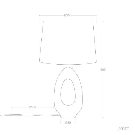 Lámpara de Mesa | Artesanal Madera Mango y Algodón Exclusivo