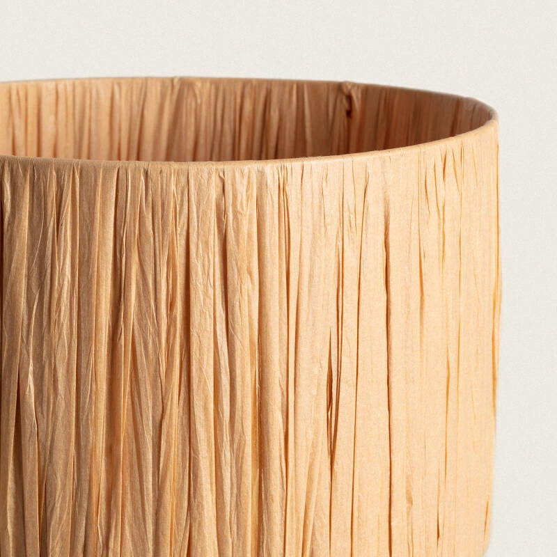 Lámpara de Mesa Rafi | Cerámica Terracota y Rafia Artesanal