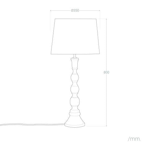 Lámpara Mesa Zazen | Madera Mango Sostenible | Mano y Única