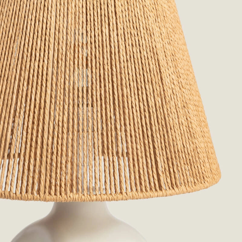 Lámpara Mesa Set | Papel Trenzado Natural Ambiente Acogedor