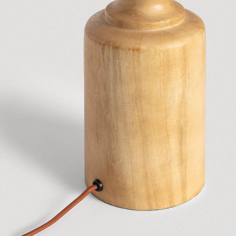 Lámpara Mesa Nadi | Madera Mango Sostenible Elaborada a Mano