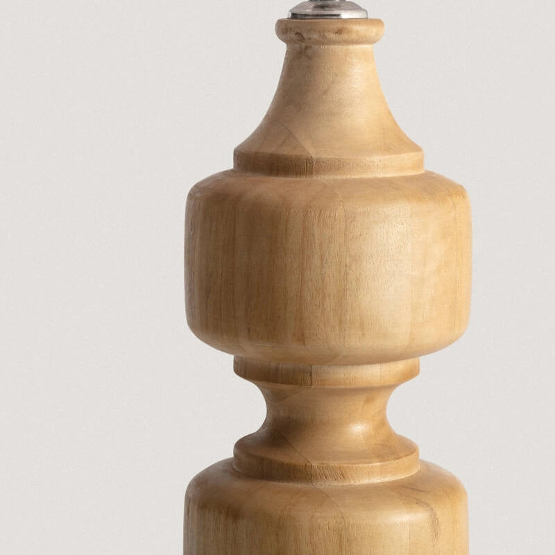 Lámpara Mesa Nadi | Madera Mango Sostenible Elaborada a Mano