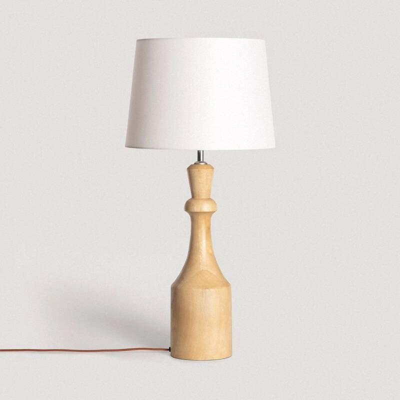 Lámpara Mesa Nadi Premium | Madera Natural Diseño Artesanal
