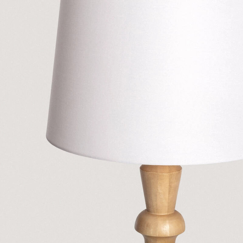 Lámpara Mesa Nadi Premium | Madera Natural Diseño Artesanal