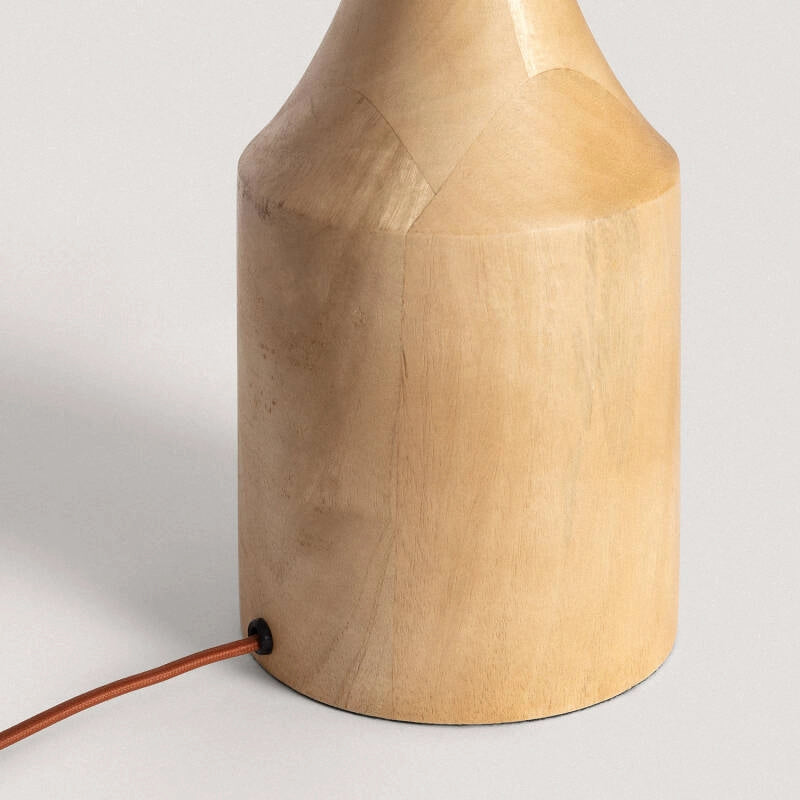 Lámpara Mesa Nadi Premium | Madera Natural Diseño Artesanal
