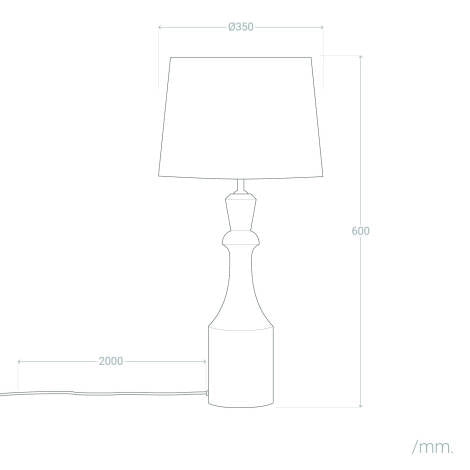 Lámpara Mesa Nadi Premium | Madera Natural Diseño Artesanal