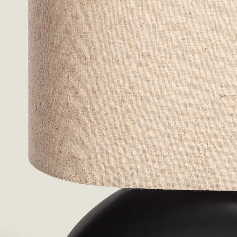 Lámpara Mesa Samoa P | Cerámica Natural | Cálida y Elegante