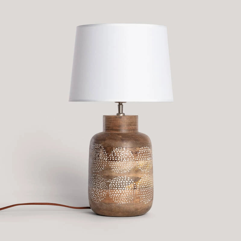 Lámpara Mesa Salomón | Madera Natural | Diseño Minimalista Lámpara Mesa Salomón P: madera natural de alta calidad. Diseño minimalista. Aporta luz cálida y acogedora. Ideal para leer o trabajar. ¡Elegancia duradera!