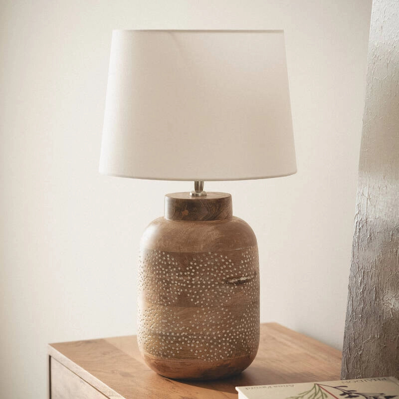 Lámpara Mesa Salomón | Madera Natural | Diseño Minimalista Lámpara Mesa Salomón P: madera natural de alta calidad. Diseño minimalista. Aporta luz cálida y acogedora. Ideal para leer o trabajar. ¡Elegancia duradera!