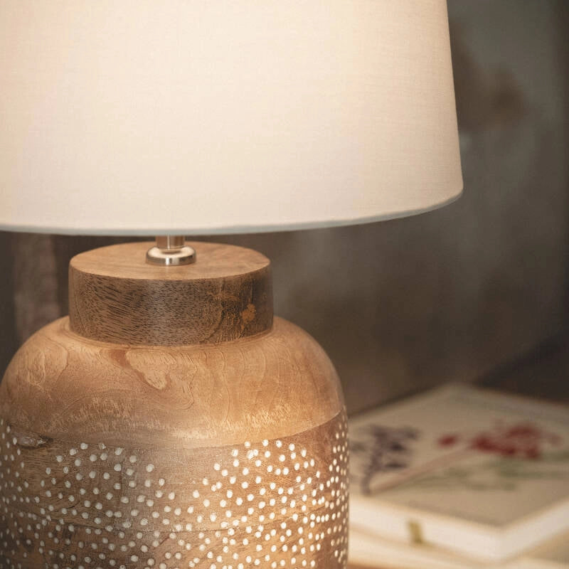 Lámpara Mesa Salomón | Madera Natural | Diseño Minimalista Lámpara Mesa Salomón P: madera natural de alta calidad. Diseño minimalista. Aporta luz cálida y acogedora. Ideal para leer o trabajar. ¡Elegancia duradera!