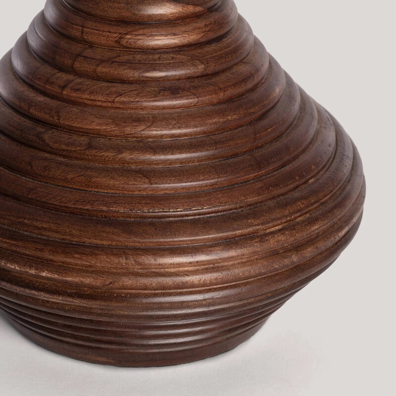 LÁMPARA DE MESA COLECCIÓN SALOMÓN R, ELABORADA CON MADERA DE MANGO NATURAL. Lámpara Mesa Salomón R: madera de mango natural de alta calidad. Diseño elegante y moderno. Crea ambientes cálidos y agradables. Luz suave adaptable con E27.
