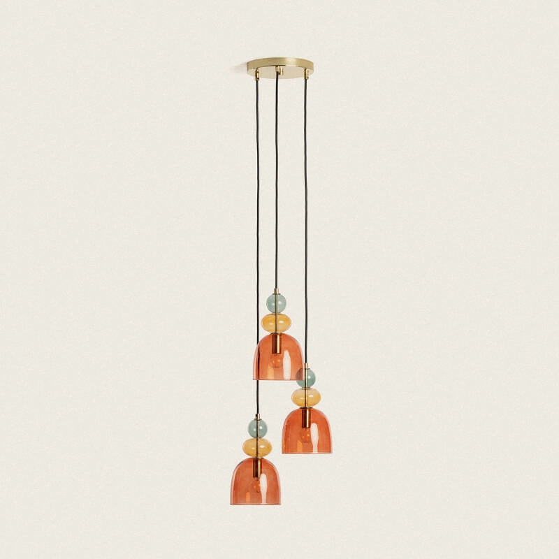 LÁMAPARA COLGANTE DE DISEÑO PREMIUM, COLECCIÓN OM. Lámpara Colgante Om: diseño único con cristal rojo y metal dorado. Aporta color y personalidad a tu espacio. Ideal para estilo vintage.