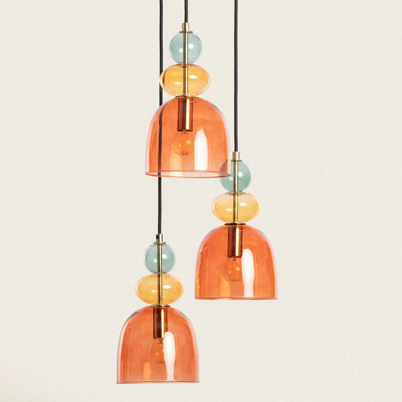 LÁMAPARA COLGANTE DE DISEÑO PREMIUM, COLECCIÓN OM. Lámpara Colgante Om: diseño único con cristal rojo y metal dorado. Aporta color y personalidad a tu espacio. Ideal para estilo vintage.