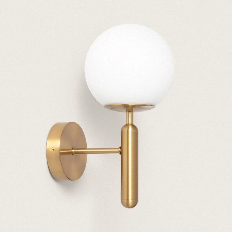 LÁMPARA DE PARED DE DISEÑO PREMIUM, COLECCIÓN MOON. METAL Y CRISTAL