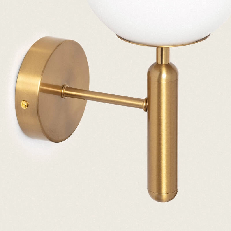 LÁMPARA DE PARED DE DISEÑO PREMIUM, COLECCIÓN MOON. METAL Y CRISTAL