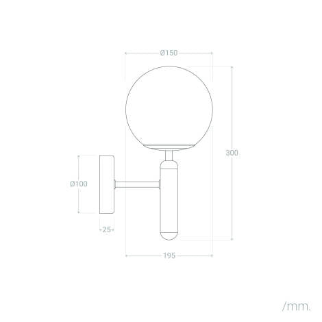 LÁMPARA DE PARED DE DISEÑO PREMIUM, COLECCIÓN MOON. METAL Y CRISTAL