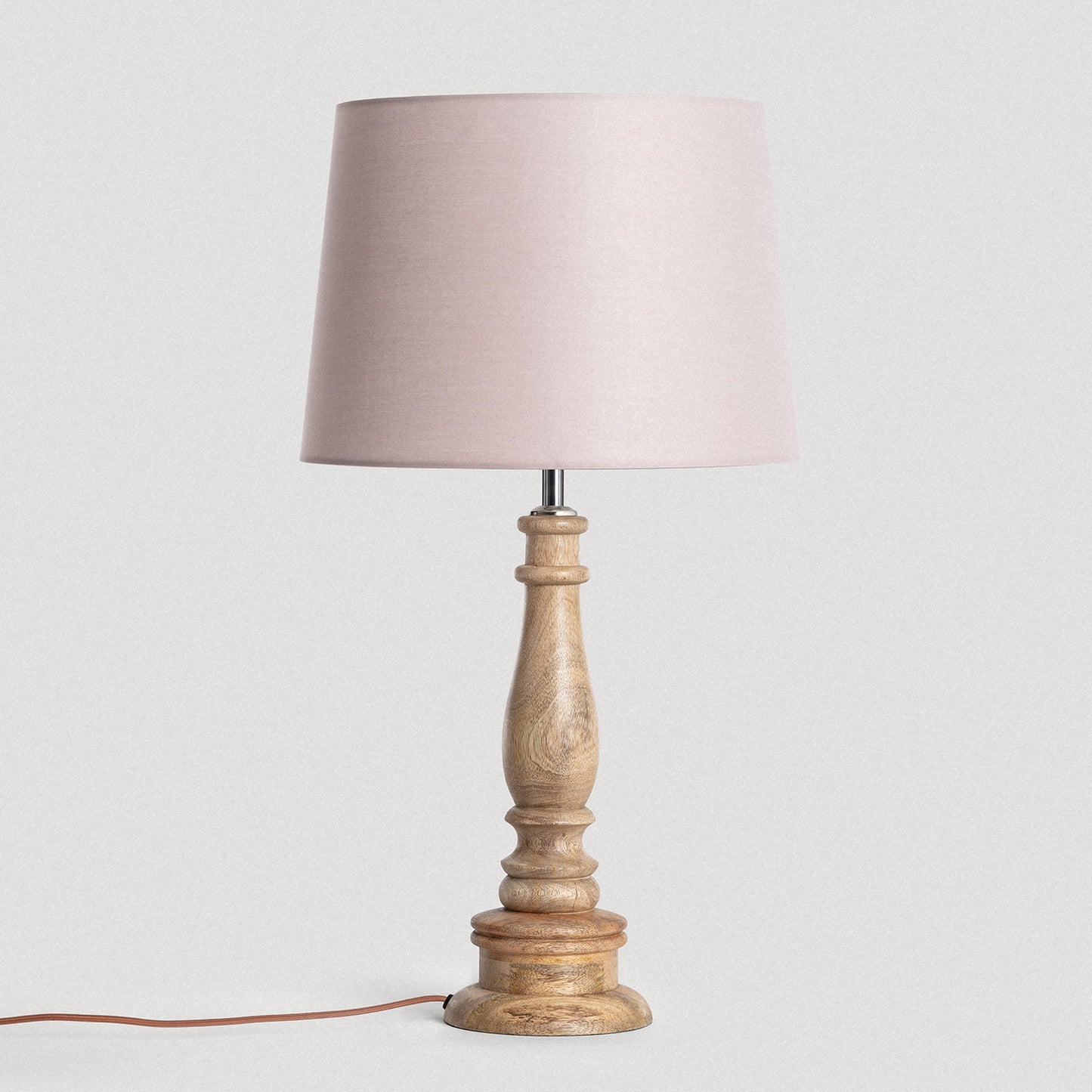 Lámpara de Mesa Mena de Madera Natural Artesanal