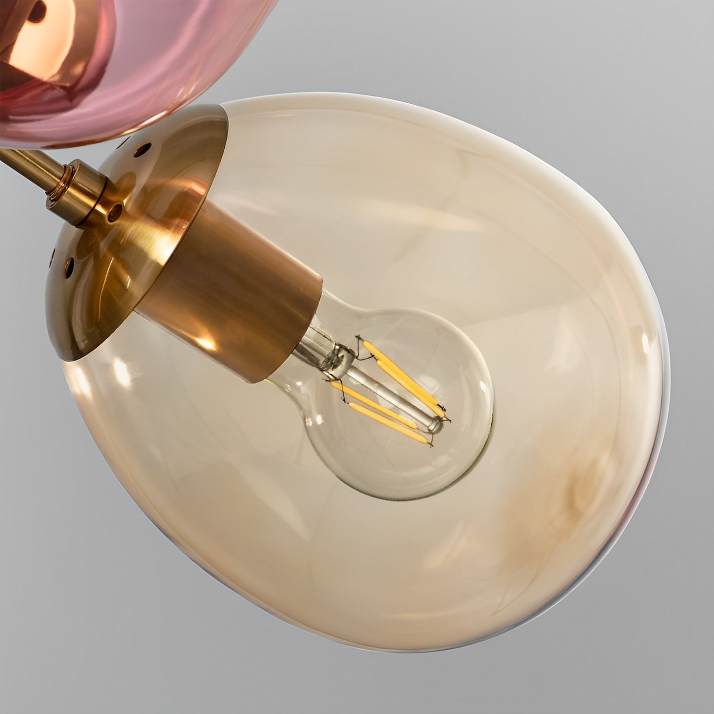 Lámpara Colgante | Cristal Soplado Colores | 4 Luces E27