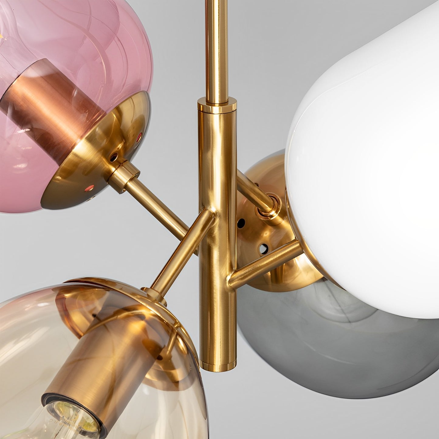 Lámpara Colgante | Cristal Soplado Colores | 4 Luces E27