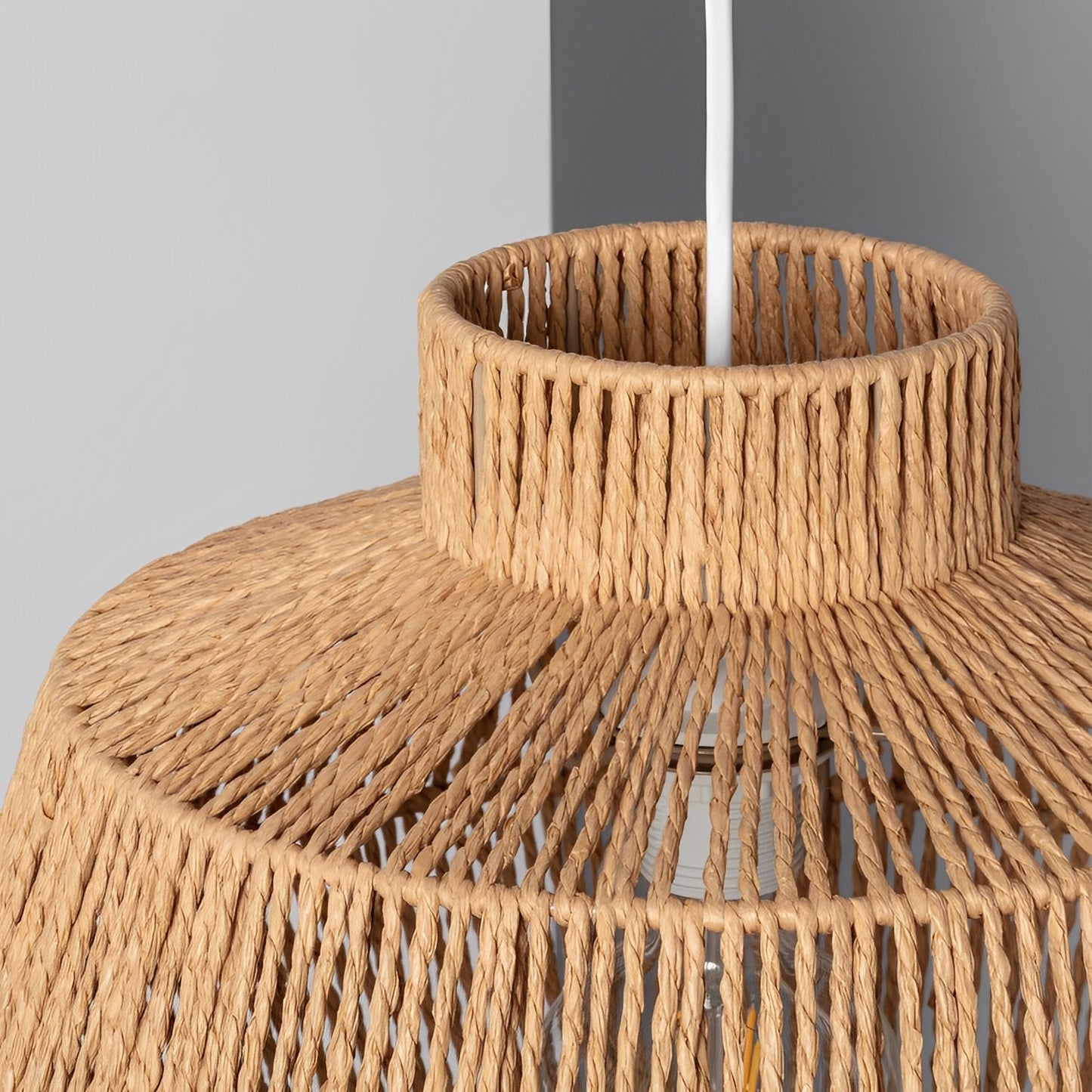 Lámpara Colgante Papel Kena Natural | Diseño Artesanal Único