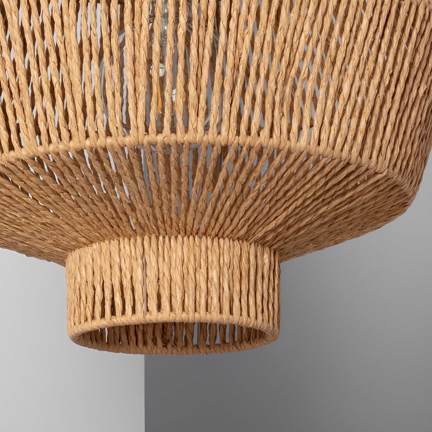 Lámpara Colgante Papel Kena Natural | Diseño Artesanal Único