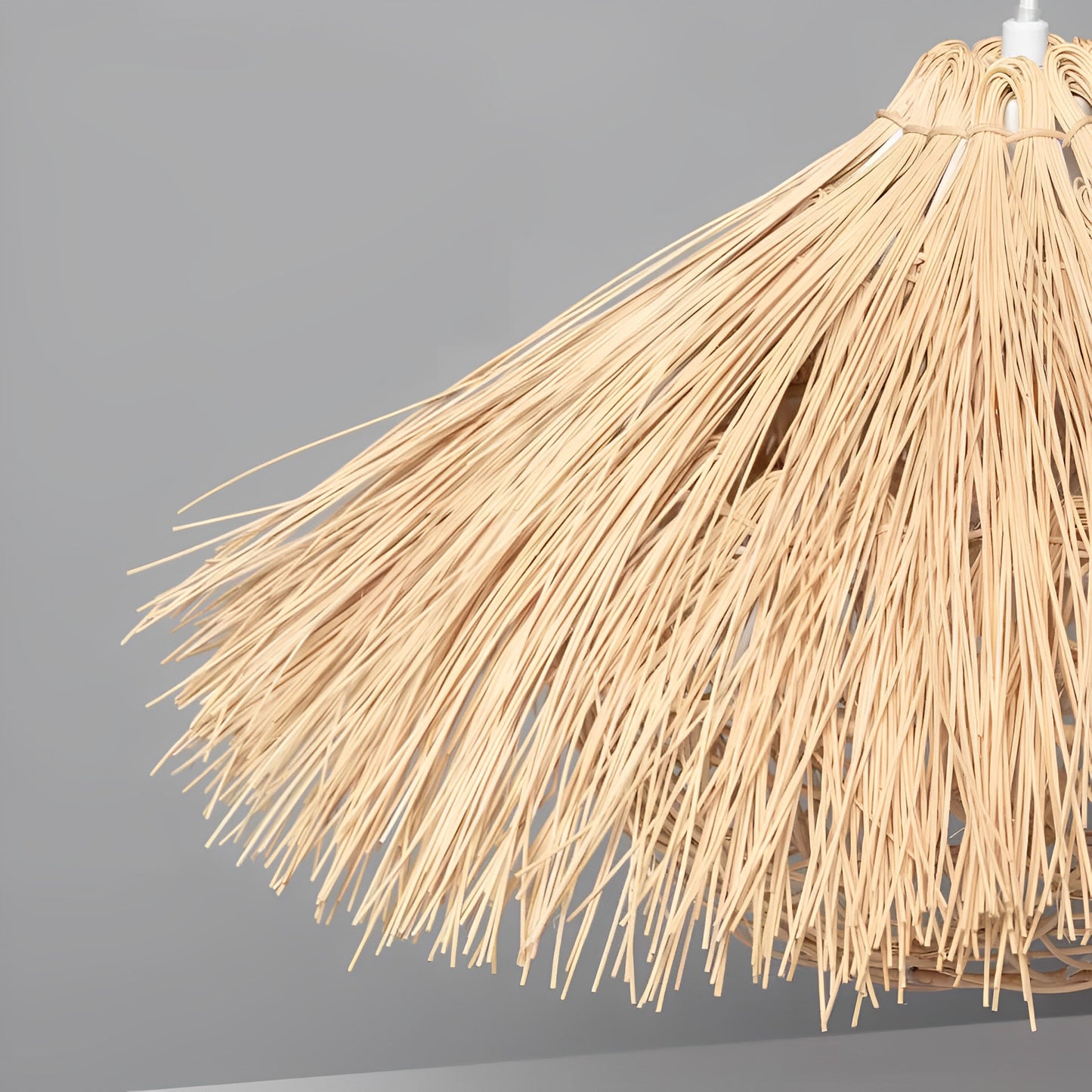 Lámpara colgante en ratán natural | Boho-Chic artesanal
