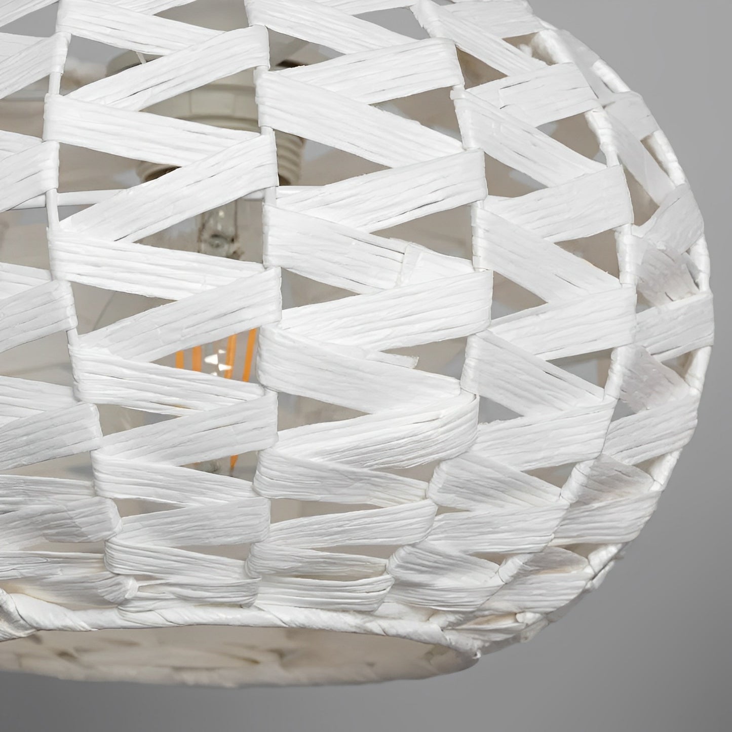 Lámpara colgante de ratán natural Diseño Boho-Chic artesanal