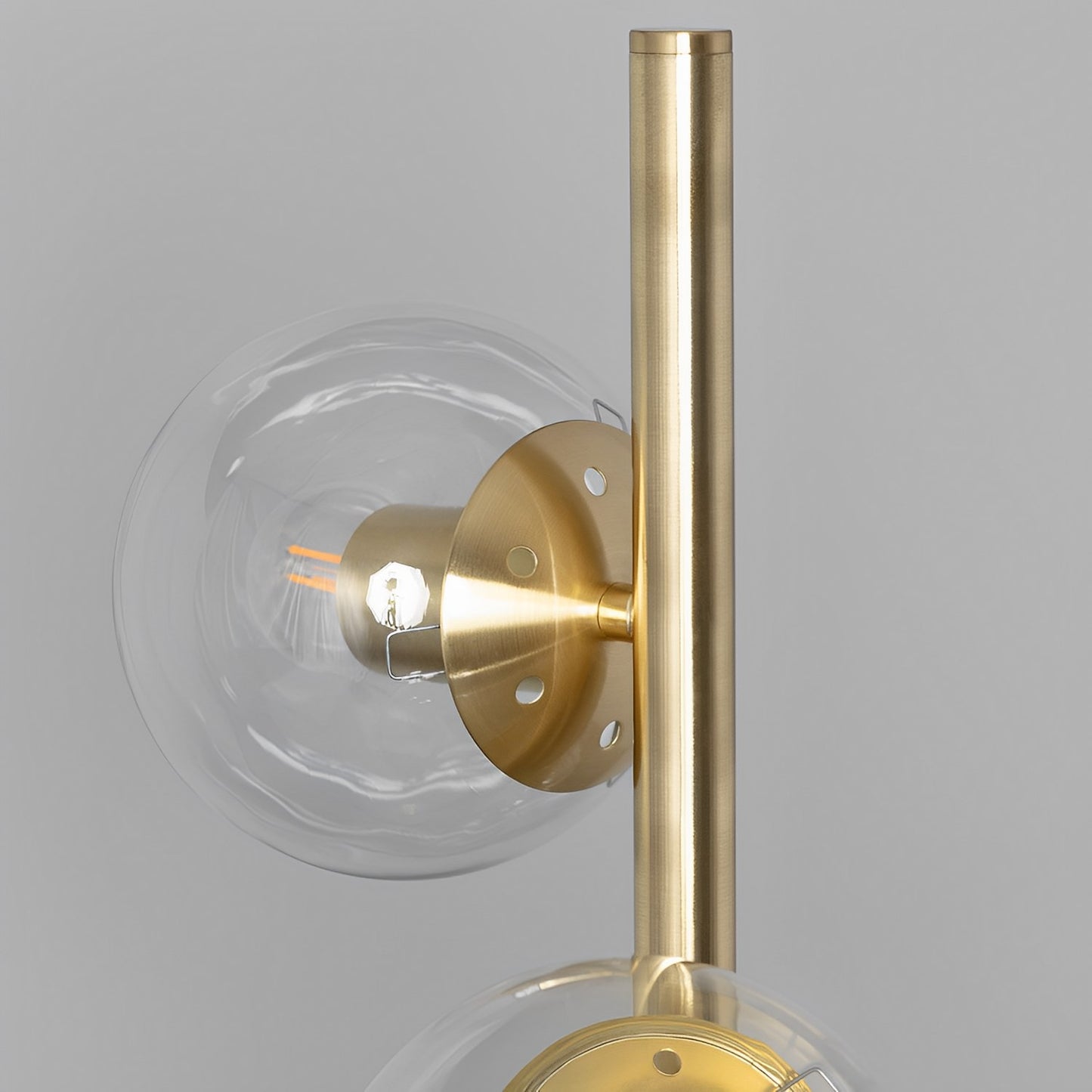Lámpara de Pie | Diseño Premium | Metal y Cristal Elegante