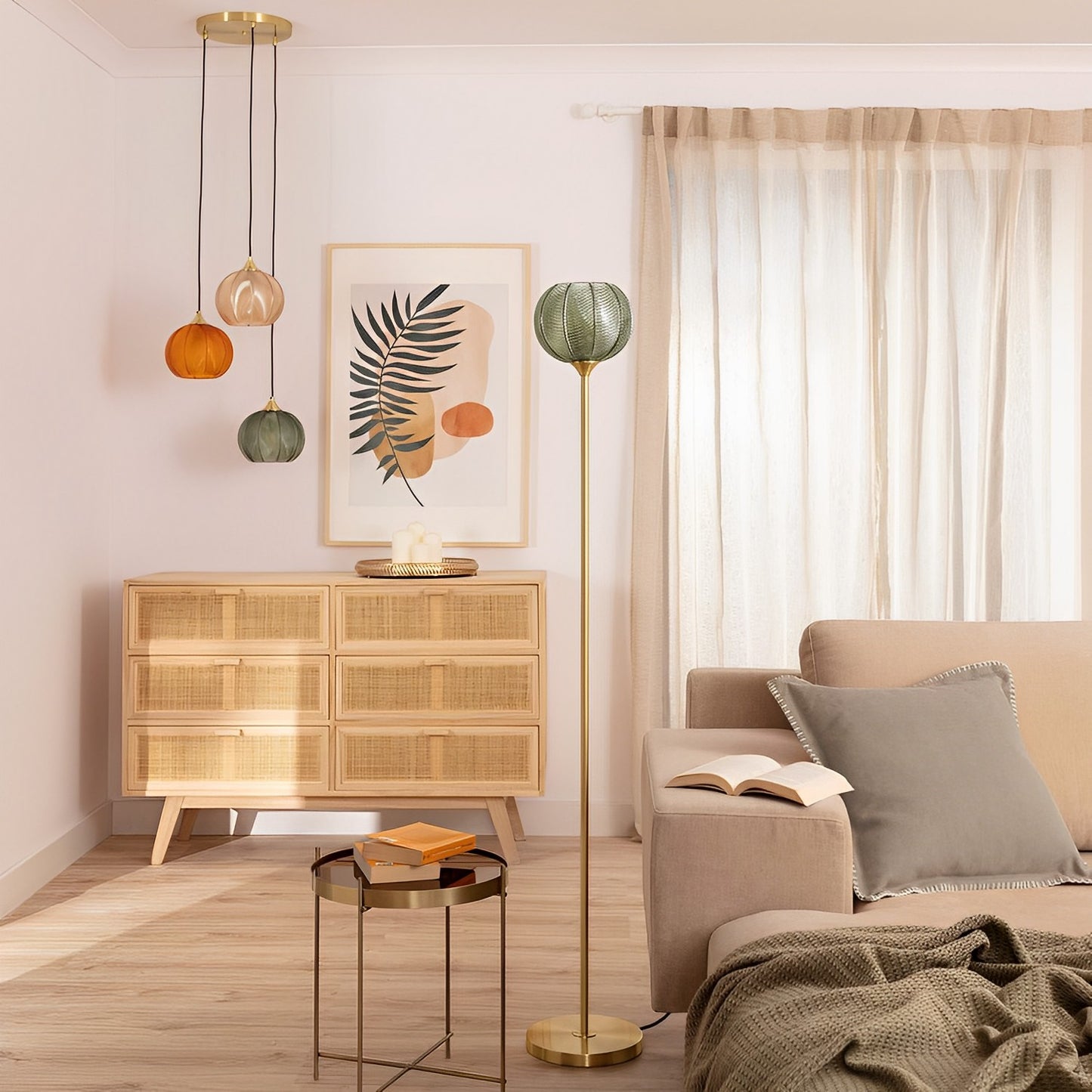 Lámpara Colgante de Diseño Vintage Edén – Metal y Cristal