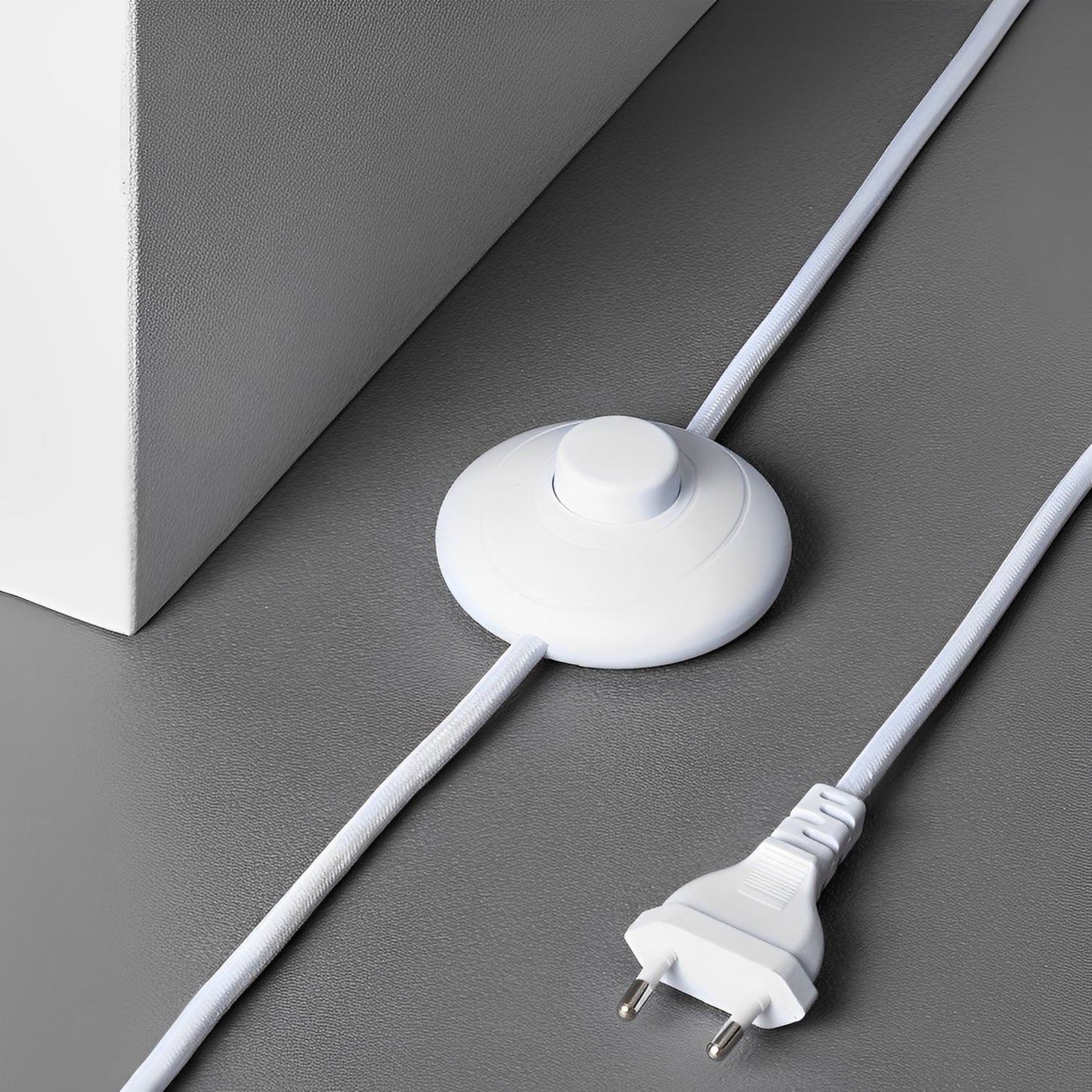 Lámpara de Pie | 2 Luces | Diseño Minimalista Metal/Cristal