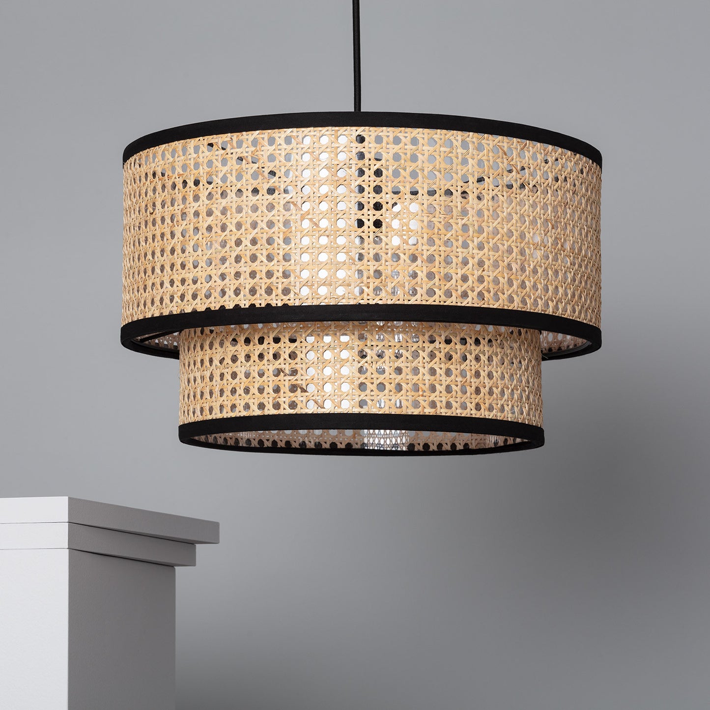 Lámpara colgante Citra en ratán natural | Diseño artesanal