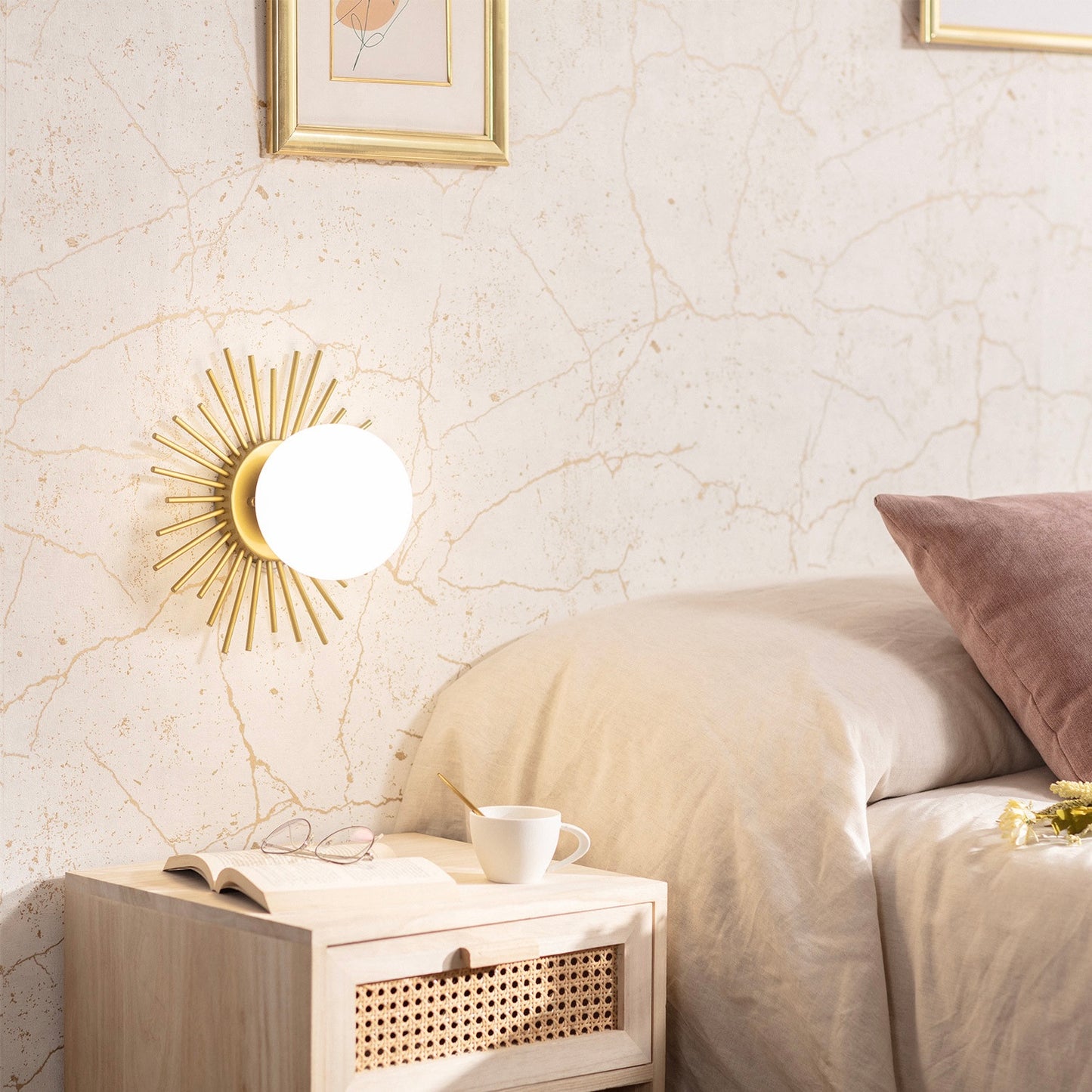 Lámpara de Pared | Metal y Cristal | Diseño Premium Elegante