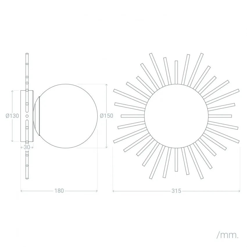 Lámpara de Pared | Metal y Cristal | Diseño Premium Elegante