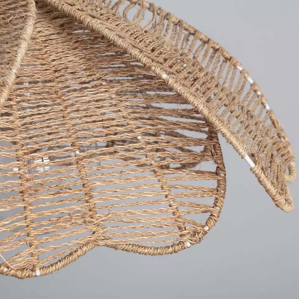 Lámpara colgante Maharani de cuerda natural artesanal