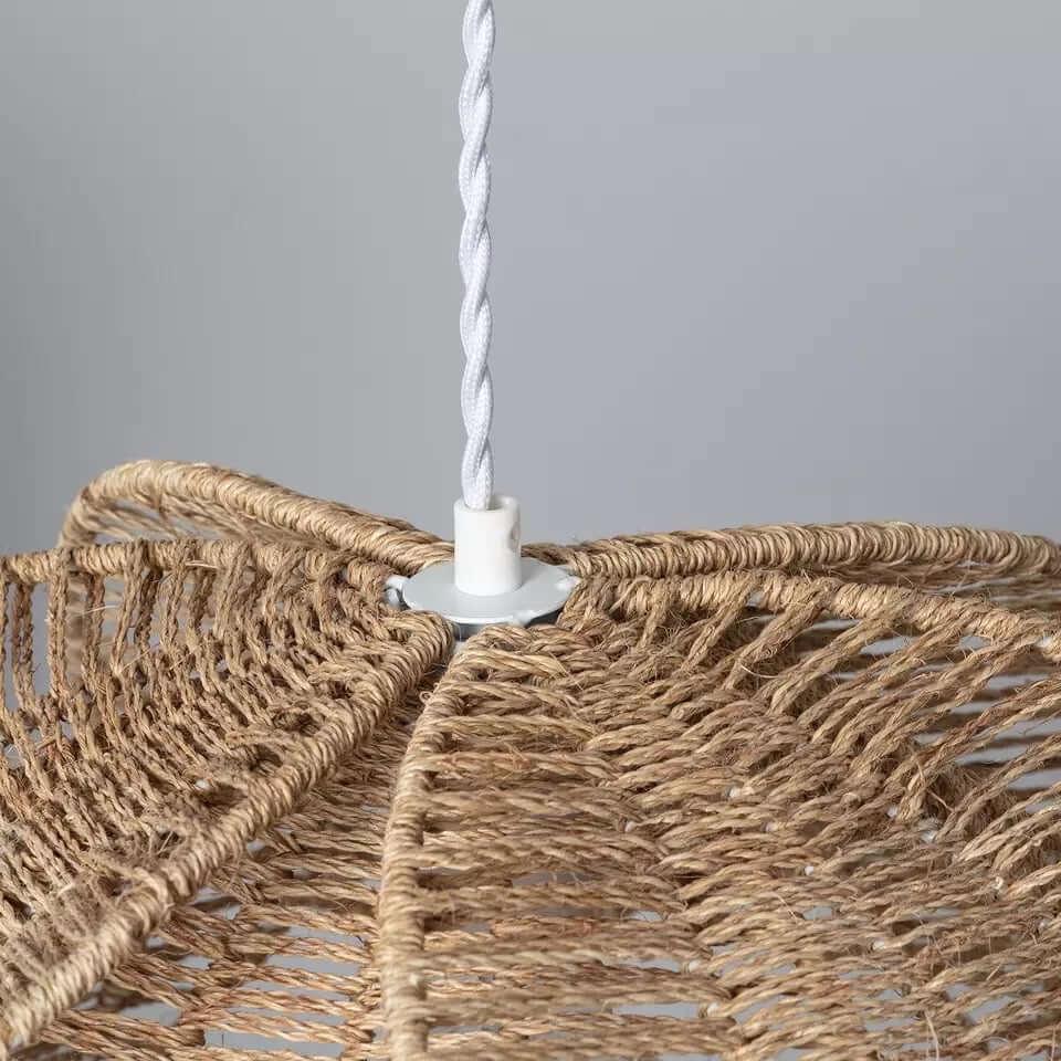 Lámpara colgante Maharani de cuerda natural artesanal