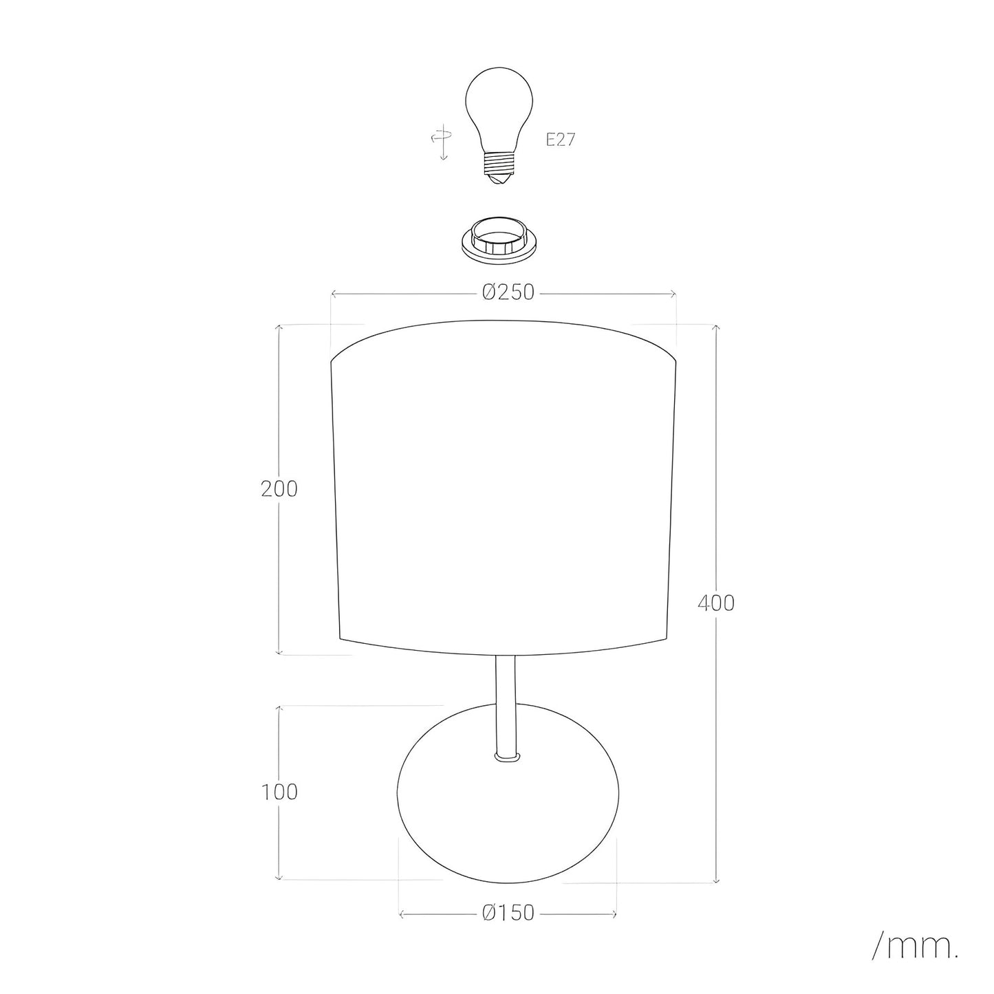 LÁMPARA DE MESA COLECCIÓN BODHI, ELABORADA A MANO CON MADERA