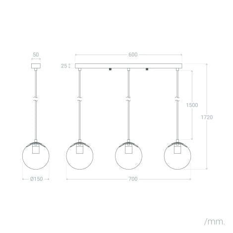 LÁMPARA DE COLGANTE DE DISEÑO PREMIUM, COLECCIÓN MOON 2. Metal y cristal
