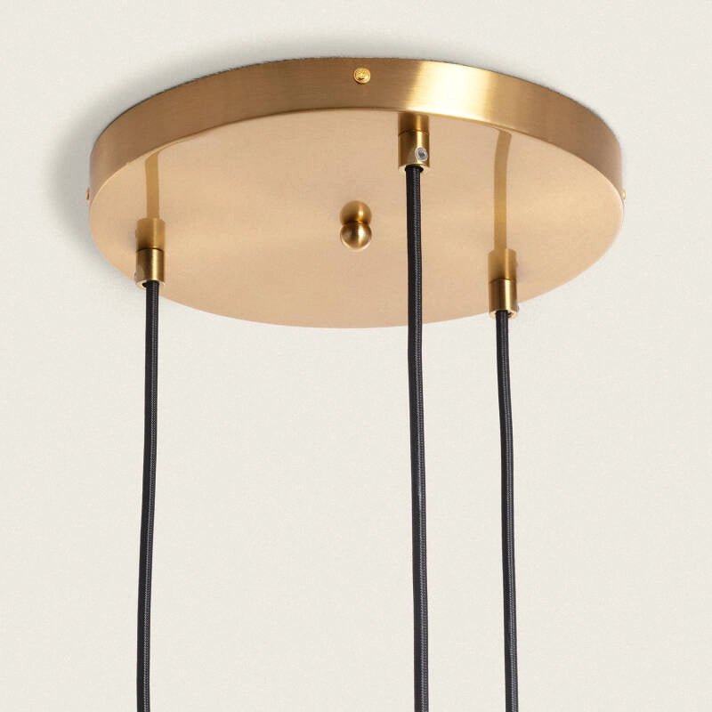 LÁMPARA DE PIE DE DISEÑO PREMIUM, COLECCIÓN YING. Metal y Cristal